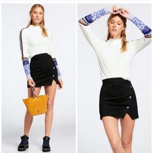 💕NWT FREE PEOPLE BLACK SKIRT SIZE 4